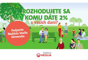 Podporte svojimi 2 % z daní Nadáciu Veolia Slovensko